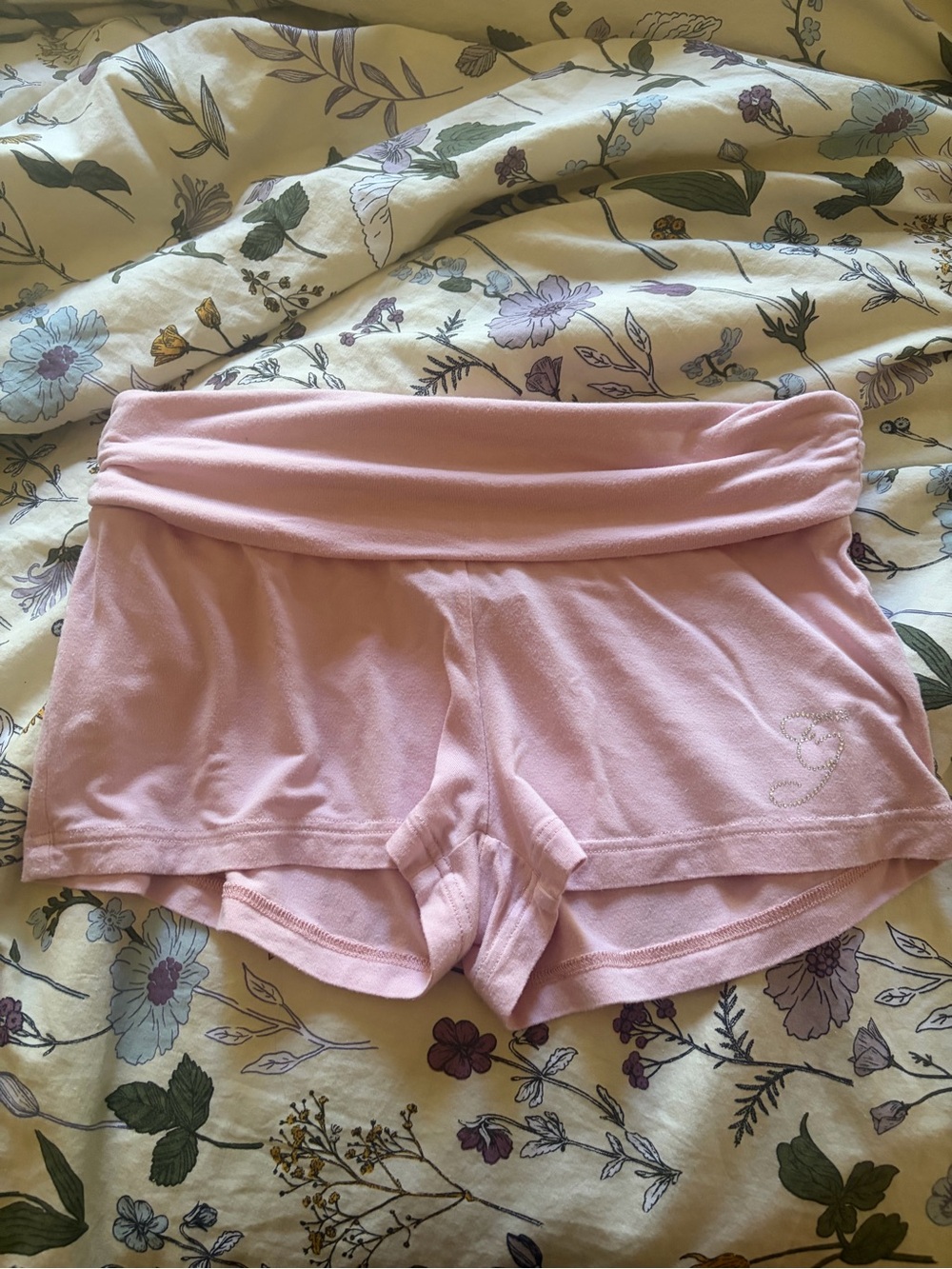 I.AM.GIA Pink Fold-Over Waist Athletic Shorts